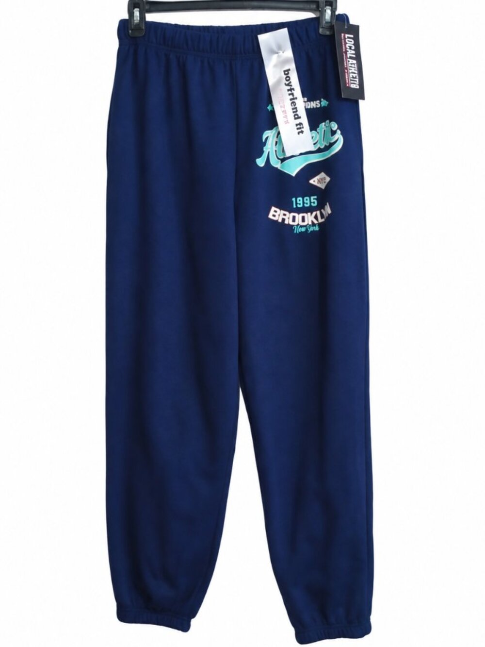 XL blue Brooklyn 1995 Graphic Joggers. "Boyfriend Fit". Blue sweatpants. Comfy